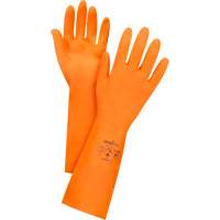 Orange Chemical-Resistant Gloves, Size 10, 13" L, Latex, Flock-Lined Inner Lining, 28-mil Moffatt Supply & Specialties