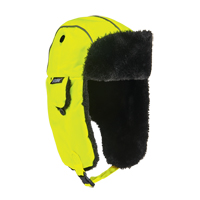 N-Ferno&reg; 6802 Classic Trapper Hat, Synthetic Fur Lining, Medium/Small, High-Visibility Lime Green Moffatt Supply & Specialties