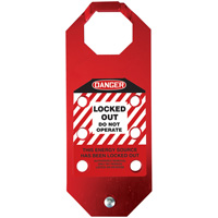 Stopout&reg; OSHA Danger Aluma-Tag Locked Out Do Not Operate Hasp, Red Moffatt Supply & Specialties
