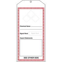 Tr&egrave;s grandes &eacute;tiquettes SGH, Papier cartonn&eacute;, 3-7/8" la x 8-1/2" h, Anglais Moffatt Supply & Specialties