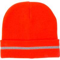 High Visibility Knit Hat with Reflective Stripe, High Visibility Orange, Acrylic Moffatt Supply & Specialties