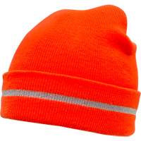 High Visibility Knit Hat with Reflective Stripe, High Visibility Orange, Acrylic Moffatt Supply & Specialties