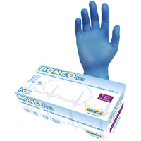 Disposable Gloves, 2X-Large, Nitrile, 4-mil, Powder-Free, Blue Moffatt Supply & Specialties