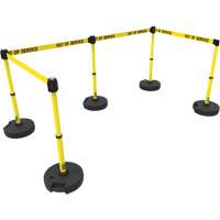 Ensemble de cinq montants pour barri&egrave;re PLUS, Plastique, 42" h, Ruban Jaune, Longueur du ruban 15' Moffatt Supply & Specialties