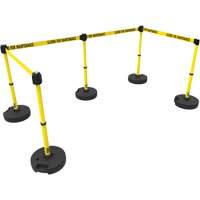 Ensemble de cinq montants pour barri&egrave;re PLUS, Plastique, 42" h, Ruban Jaune, Longueur du ruban 15' Moffatt Supply & Specialties