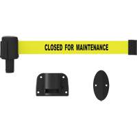 PLUS Wall Mount Barrier System, Plastic, Screw Mount, 15', Yellow Tape Moffatt Supply & Specialties