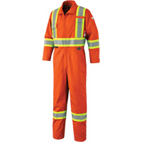 7702 Arc Flash Hi-Vis Safety Coveralls, Size 62, Orange, 10 cal/cm² Moffatt Supply & Specialties