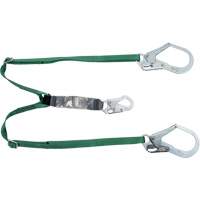 V-Series Lanyard, 6', Rebar Hook Center, Snap Hook Leg Ends, Polyester Moffatt Supply & Specialties