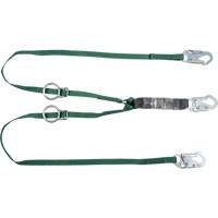 V-Series Tie-Back Lanyard, 6', Snap Hook Center, Snap Hook Leg Ends, Polyester Moffatt Supply & Specialties