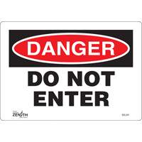 Enseigne Do Not Enter, 7" x 10", Vinyle, Anglais Moffatt Supply & Specialties