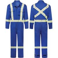 Avenger 7 oz. Flame Resistant Coveralls, Size 34, Royal Blue Moffatt Supply & Specialties