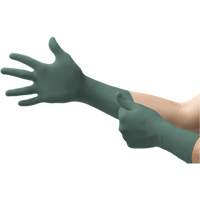 Gants Dura Flock, Petit, Nitrile, 8 mils, Sans poudre, Vert Moffatt Supply & Specialties