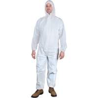 Hooded Coveralls, X-Large, White, Microporous Moffatt Supply & Specialties