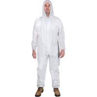 Hooded Coveralls, Medium, White, SMS Moffatt Supply & Specialties