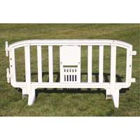 Movit Barricade, Interlocking, 78" L x 39" H, White Moffatt Supply & Specialties
