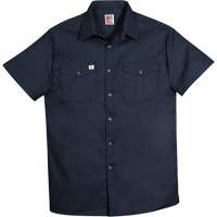 Short-Sleeved Twill Work Shirt, Men's, 4X-Large, Navy Blue Moffatt Supply & Specialties