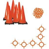 Traffic Cone & Chain Kit, 28", Orange Moffatt Supply & Specialties