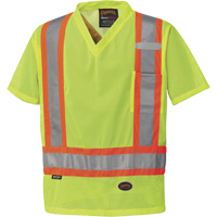 5997 High Visibility Safety T-Shirt, Polyester, Small, High Visibility Lime-Yellow Moffatt Supply & Specialties