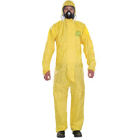 Microchem&reg; Medium-Duty Disposable Coveralls, Small, Yellow, Polypropylene Moffatt Supply & Specialties