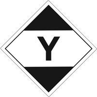 "Y" Limited Quantity Air Shipping Labels, 4" L x 4" W, Black on White SGQ531 | Moffatt Supply & Specialties