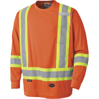 6995 High-Visibility Long Sleeved Shirt, Polyester, X-Small, High Visibility Orange Moffatt Supply & Specialties