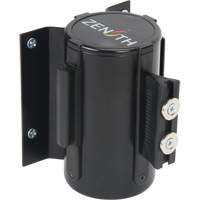 Barri&egrave;re &agrave; fixation murale avec ruban magn&eacute;tique, Acier, Fixation par vis, 7', Ruban Bleu Moffatt Supply & Specialties