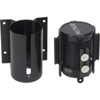 Barri&egrave;re &agrave; fixation murale avec ruban magn&eacute;tique, Acier, Fixation par vis, 7', Ruban Noir Moffatt Supply & Specialties