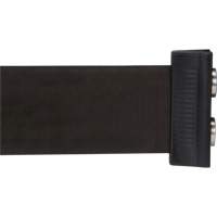 Barri&egrave;re &agrave; fixation murale avec ruban magn&eacute;tique, Acier, Fixation par vis, 7', Ruban Noir Moffatt Supply & Specialties