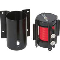 Barri&egrave;re &agrave; fixation murale avec ruban magn&eacute;tique, Acier, Fixation par vis, 7', Ruban Rouge Moffatt Supply & Specialties