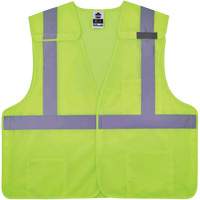 GloWear 8217BA Breakaway Mesh Safety Vest, High Visibility Lime-Yellow, Medium/Small, Polyester Moffatt Supply & Specialties