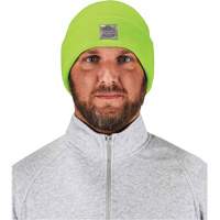 N-Ferno&reg; Rib Knit Beanie Hat, One Size, High-Visibility Lime Green Moffatt Supply & Specialties