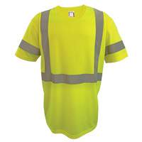 Chemise de s&eacute;curit&eacute; &agrave; manches courtes, Polyester, 2T-Grand, Jaune lime haute visibilit&eacute; Moffatt Supply & Specialties