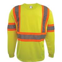 Chemise de s&eacute;curit&eacute; &agrave; manches longues, Polyester, 2T-Grand, Jaune lime haute visibilit&eacute; Moffatt Supply & Specialties