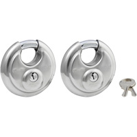 Cadenas &agrave; arceau prot&eacute;g&eacute;, Argent, Cl&eacute;s identiques, Acier inoxydable, Largeur de 2-3/4" Moffatt Supply & Specialties