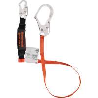 Titan Shock-Absorbing Lanyard, 6', Locking Rebar Hook Center, Locking Snap Hook Leg Ends, Polyester Moffatt Supply & Specialties