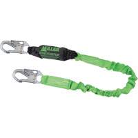 Miller&reg; StretchStop&reg; Shock-Absorbing Lanyard, 6', Locking Snap Hook Center, Locking Snap Hook Leg Ends, Polyester Moffatt Supply & Specialties