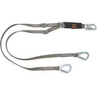 V-Series Tie-Back Lanyard, 6', Carabiner Center, Snap Hook Leg Ends, Nylon Moffatt Supply & Specialties