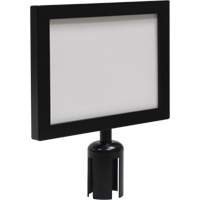 Cadre d'enseigne pour poteau de barri&egrave;re pour le contr&ocirc;le des foules, Noir Moffatt Supply & Specialties