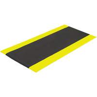Airsoft Anti-Fatigue Mat, Pebbled, 3' x 5' x 3/8", Black/Yellow, PVC Sponge Moffatt Supply & Specialties