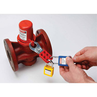 Housse de s&eacute;curit&eacute; pour fontaine et dispositif de cadenassage pour robinet &agrave; tournant, Ensemble Vanne/Robinet &agrave; eau Moffatt Supply & Specialties