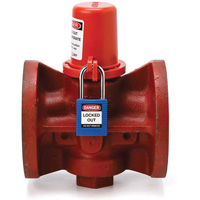 Housse de s&eacute;curit&eacute; pour fontaine et dispositif de cadenassage pour robinet &agrave; tournant, Ensemble Vanne/Robinet &agrave; eau Moffatt Supply & Specialties