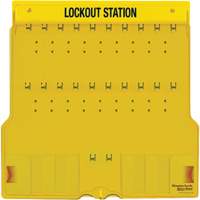 Trilingual Covered Lock Station, None Padlocks, 20 Padlock Capacity, Padlocks Not Included Moffatt Supply & Specialties