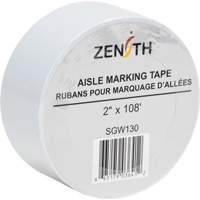Aisle Marking Tape, 2" x 108', PVC, White Moffatt Supply & Specialties