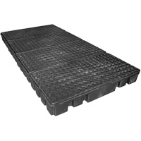Palette de confinement des d&eacute;versements &agrave; profil bas Black Diamond, Capacit&eacute; de d&eacute;versement 102 gal. US, 96" x 49" x 6,5" Moffatt Supply & Specialties