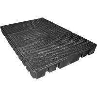 Palette de confinement des d&eacute;versements &agrave; profil bas Black Diamond, Capacit&eacute; de d&eacute;versement 76.5 gal. US, 72" x 49" x 6,5" Moffatt Supply & Specialties