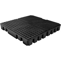Palette de confinement des d&eacute;versements &agrave; profil bas Black Diamond, Capacit&eacute; de d&eacute;versement 51 gal. US, 49" x 48" x 6,5" Moffatt Supply & Specialties