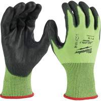 Gants &agrave; haute visibilit&eacute; enduits par trempage, Taille Petit, Calibre 15, Rev&ecirc;tement Polyur&eacute;thane, Enveloppe en Poly&eacute;thyl&egrave;ne, ASTM ANSI niveau A5 Moffatt Supply & Specialties