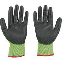 Gants &agrave; haute visibilit&eacute; enduits par trempage, Taille Petit, Calibre 15, Rev&ecirc;tement Polyur&eacute;thane, Enveloppe en Poly&eacute;thyl&egrave;ne, ASTM ANSI niveau A5 Moffatt Supply & Specialties
