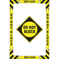 "Keep Clear Do Not Block" Floor Marking Kit, Adhesive, English with Pictogram Moffatt Supply & Specialties