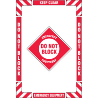 "Emergency Equipment" Floor Marking Kit, Adhesive, English with Pictogram Moffatt Supply & Specialties